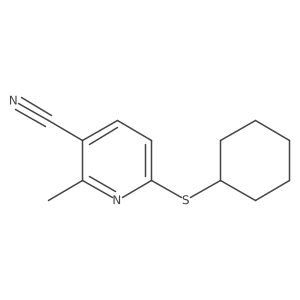6-(Cyclohexylthio)-2-methylnicotinonitrile结构式