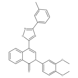 2-(3,4-dimethoxyphenyl)-4-(3-(m-tolyl)-1,2,4-oxadiazol-5-yl)isoquinolin-1(2H)-one Structure
