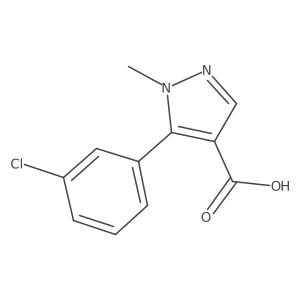 5-(3-chlorophenyl)-1-methyl-1H-pyrazole-4-carboxylic acid Structure