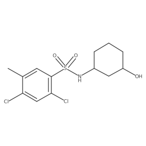 2,4-dichloro-N-(3-hydroxycyclohexyl)-5-methylbenzenesulfonamide Structure