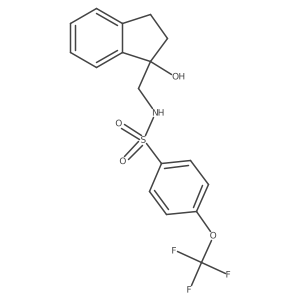 N-((1-hydroxy-2,3-dihydro-1H-inden-1-yl)methyl)-4-(trifluoromethoxy)benzenesulfonamide Structure
