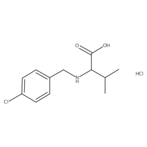 2-{[(4-Chlorophenyl)methyl]amino}-3-methylbutanoic acid hydrochloride Structure