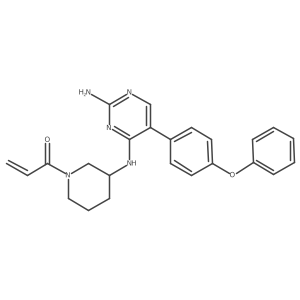 1-(3-((2-Amino-5-(4-phenoxyphenyl)pyrimidin-4-yl)amino)piperidin-1-yl)prop-2-en-1-one Structure