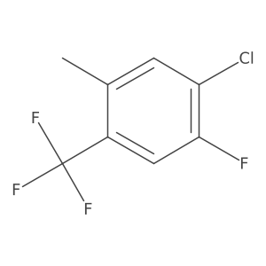 1-Chloro-2-fluoro-5-methyl-4-(trifluoromethyl)benzene结构式