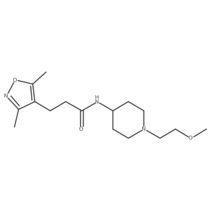 3-(3,5-dimethylisoxazol-4-yl)-N-(1-(2-methoxyethyl)piperidin-4-yl)propanamide结构式