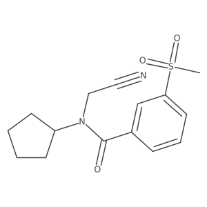 N-(cyanomethyl)-N-cyclopentyl-3-methanesulfonylbenzamide Structure