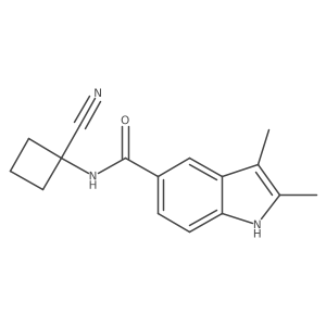 N-(1-cyanocyclobutyl)-2,3-dimethyl-1H-indole-5-carboxamide结构式