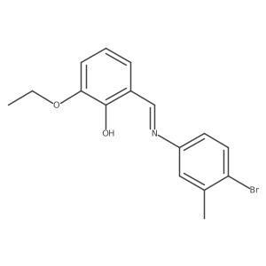 2-{(E)-[(4-bromo-3-methylphenyl)imino]methyl}-6-ethoxyphenol结构式