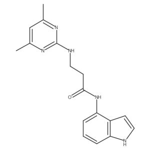 N~3~-(4,6-dimethylpyrimidin-2-yl)-N-1H-indol-4-yl-beta-alaninamide结构式