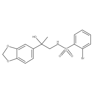 N-(2-(benzo[d][1,3]dioxol-5-yl)-2-hydroxypropyl)-2-bromobenzenesulfonamide Structure