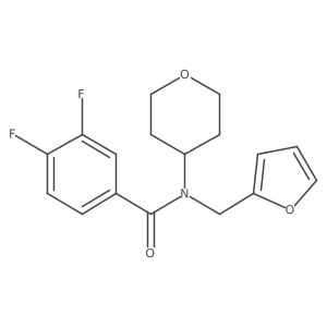 3,4-difluoro-N-(furan-2-ylmethyl)-N-(tetrahydro-2H-pyran-4-yl)benzamide Structure
