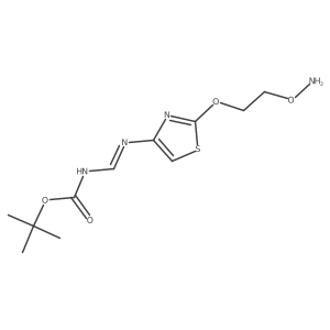 N-[[2-[2-(aminooxy)ethoxy]-4-thiazolyl]iminomethyl]carbamic acid 1,1-dimethylethyl ester Structure