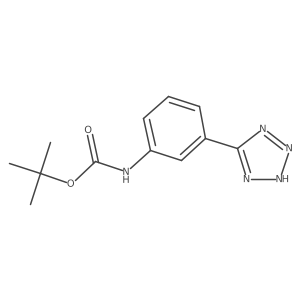 3-(BOC-Amino)phenyltetrazole结构式