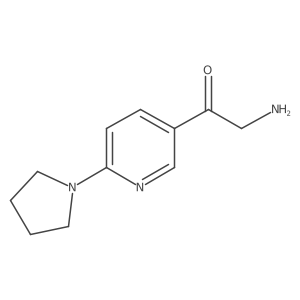 2-Amino-1-[6-(pyrrolidin-1-yl)pyridin-3-yl]ethan-1-one Structure