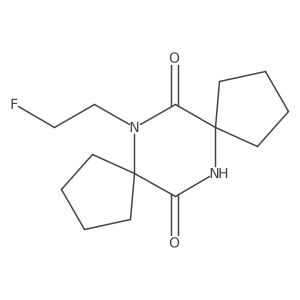 6,13-Diazadispiro[4.2.4.2]tetradecane-7,14-dione, 6-(2-fluoroethyl)- Structure