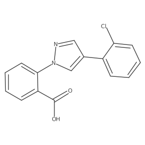2-[4-(2-chlorophenyl)-1H-pyrazol-1-yl]benzoic acid结构式