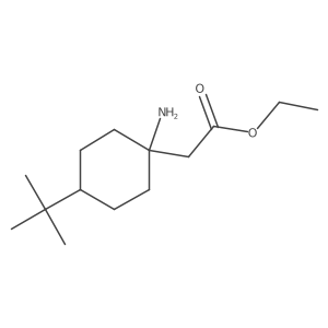 Ethyl 2-(1-amino-4-tert-butylcyclohexyl)acetate结构式