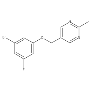 5-(3-Bromo-5-fluorophenoxymethyl)-2-methylpyrimidine结构式