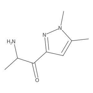 2-amino-1-(1,5-dimethyl-1H-pyrazol-3-yl)propan-1-one Structure