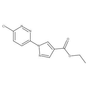 Ethyl 1-(6-chloro-3-pyridazinyl)-1H-pyrazole-4-carboxylate结构式