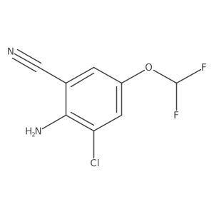 Benzonitrile, 2-amino-3-chloro-5-(difluoromethoxy)-结构式
