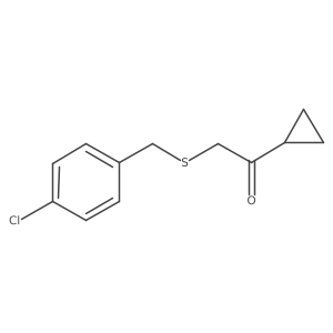 2-{[(4-Chlorophenyl)methyl]sulfanyl}-1-cyclopropylethan-1-one Structure