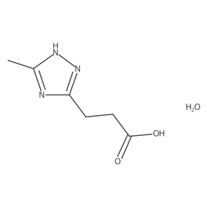 3-(5-Methyl-4H-1,2,4-triazol-3-yl)propanoic acid hydrate结构式