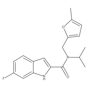 6-fluoro-N-[(5-methylfuran-2-yl)methyl]-N-(propan-2-yl)-1H-indole-2-carboxamide Structure