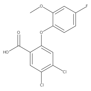 4,5-Dichloro-2-(4-fluoro-2-methoxyphenoxy)benzoic acid Structure
