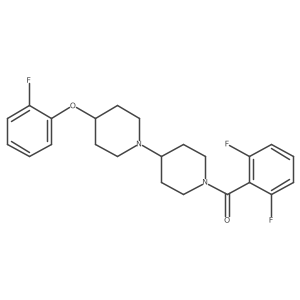 (2,6-Difluorophenyl)(4-(2-fluorophenoxy)-[1,4'-bipiperidin]-1'-yl)methanone结构式