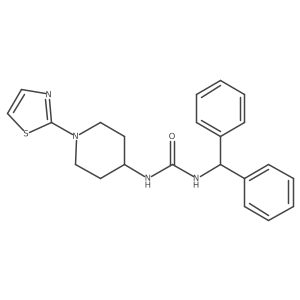 1-Benzhydryl-3-(1-(thiazol-2-yl)piperidin-4-yl)urea结构式