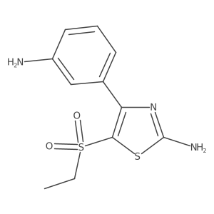 4-(3-Aminophenyl)-5-(ethylsulfonyl)thiazol-2-amine Structure