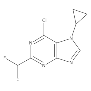 6-Chloro-7-cyclopropyl-2-(difluoromethyl)-7H-purine结构式