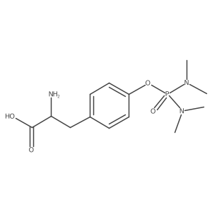 (S)-2-amino-3-(4-((bis(dimethylamino)phosphoryl)oxy)phenyl)propanoic acid Structure