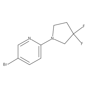 5-Bromo-2-(3,3-difluoropyrrolidin-1-yl)pyridine结构式