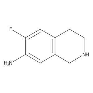 6-Fluoro-1,2,3,4-tetrahydroisoquinolin-7-amine结构式