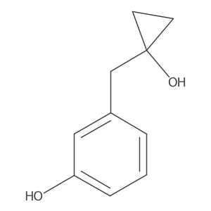 3-[(1-Hydroxycyclopropyl)methyl]phenol结构式