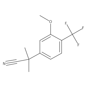 2-[3-Methoxy-4-(trifluoromethyl)phenyl]-2-methylpropanenitrile结构式