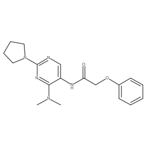N-(4-(dimethylamino)-2-(pyrrolidin-1-yl)pyrimidin-5-yl)-2-phenoxyacetamide结构式