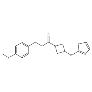 3-(4-(Methylthio)phenyl)-1-(3-(thiazol-2-yloxy)azetidin-1-yl)propan-1-one结构式