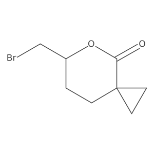 6-(Bromomethyl)-5-oxaspiro[2.5]octan-4-one结构式