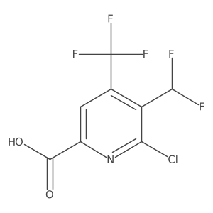 6-Chloro-5-(difluoromethyl)-4-(trifluoromethyl)picolinic acid Structure