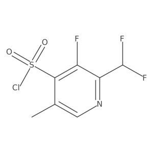2-(Difluoromethyl)-3-fluoro-5-methylpyridine-4-sulfonyl chloride Structure