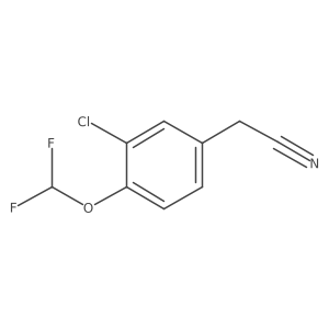 2-[3-chloro-4-(difluoromethoxy)phenyl]acetonitrile Structure