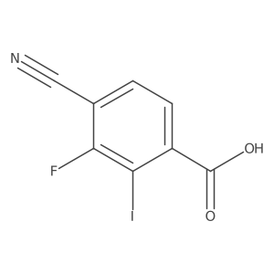 4-Cyano-3-fluoro-2-iodobenzoic acid Structure