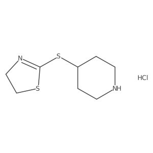 2-(Piperidin-4-ylthio)-4,5-dihydrothiazole hydrochloride结构式