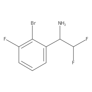 1-(2-Bromo-3-fluorophenyl)-2,2-difluoroethan-1-amine Structure
