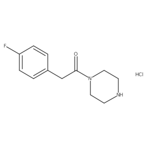 2-(4-Fluorophenyl)-1-(piperazin-1-yl)ethan-1-onehydrochloride Structure
