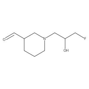 1-(3-Fluoro-2-hydroxypropyl)piperidine-3-carbaldehyde结构式