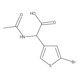 2-(5-Bromothiophen-3-yl)-2-acetamidoacetic acid结构式